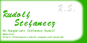 rudolf stefanecz business card